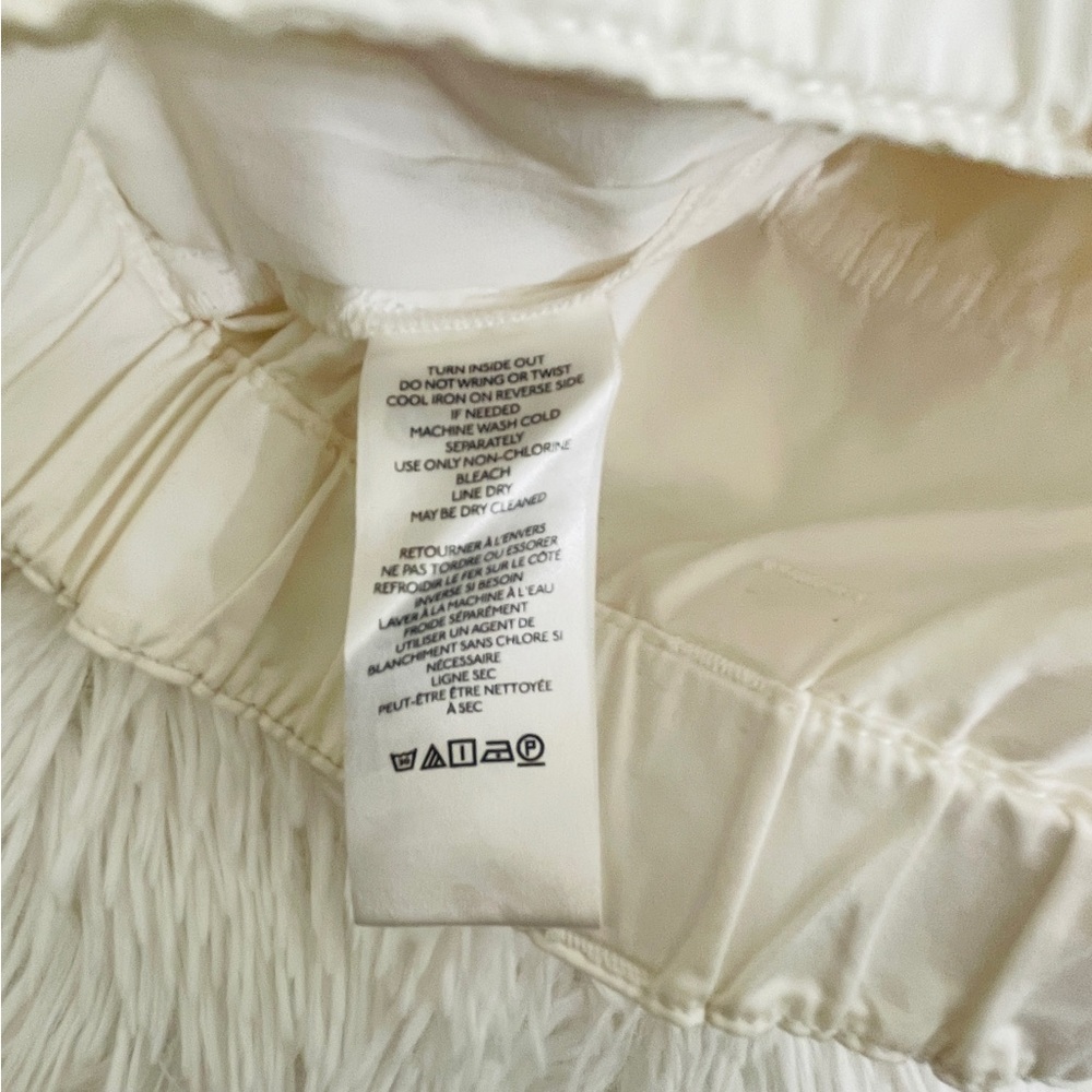 Anthropologie Pilcro Wide-Leg Women's Pants White Size M With Ankle Drawstring - Picture 10 of 11